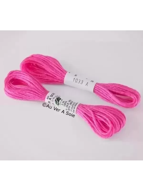 AU VER À SOIE - SOIE D'ALGER Rose des Alpes N° 1033