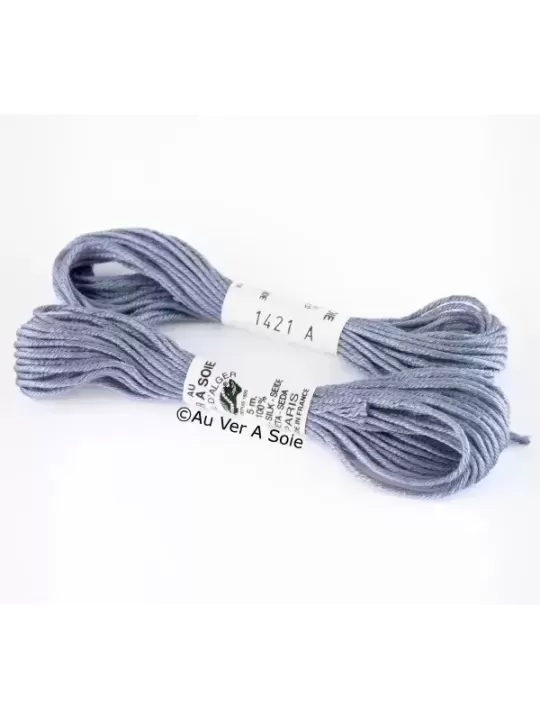 AU VER À SOIE - SOIE D'ALGER Marine n° 1421