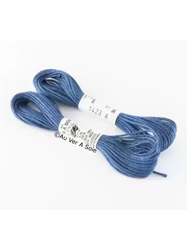 AU VER À SOIE - SOIE D'ALGER Marine n° 1423