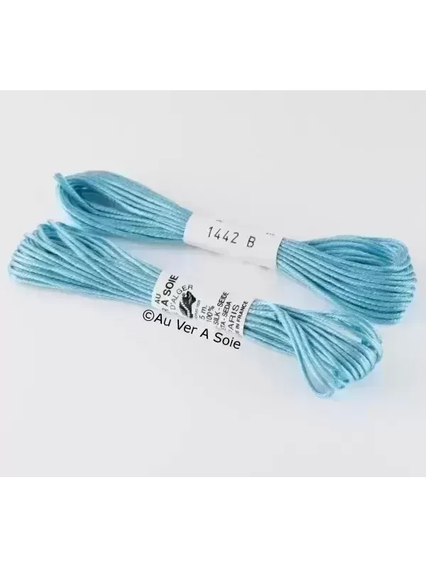 AU VER À SOIE - SOIE D'ALGER Myosotis N° 1442