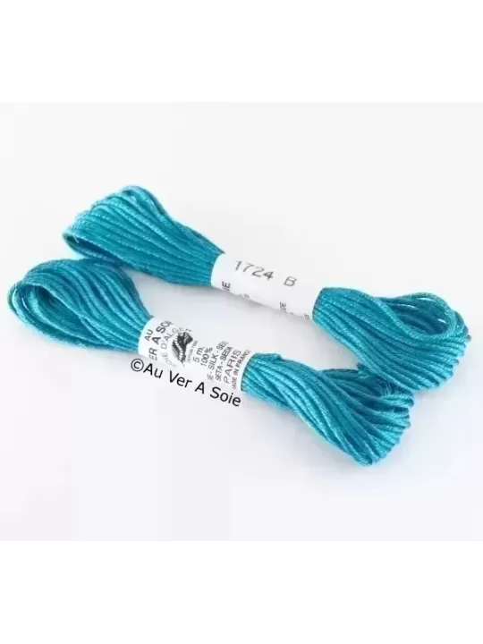 AU VER À SOIE - SOIE D'ALGER Bleu électrique n° 1724