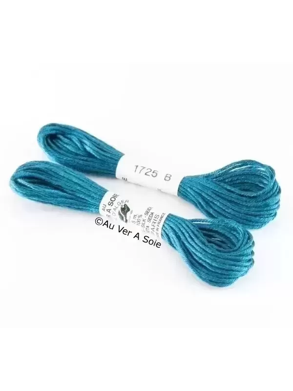 AU VER À SOIE - SOIE D'ALGER Bleu électrique n° 1725