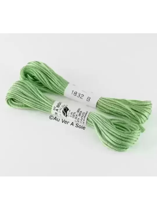 AU VER À SOIE - SOIE D'ALGER Vert Bouteille n° 1832