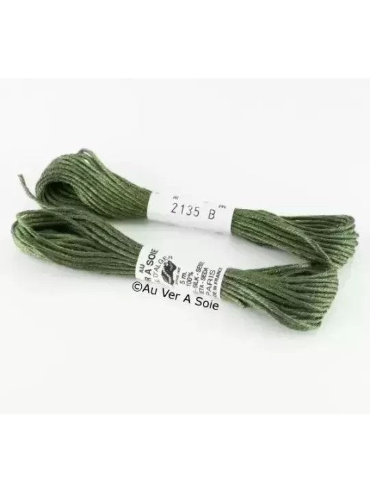 AU VER À SOIE - SOIE D'ALGER Vert Oeillet n° 2135