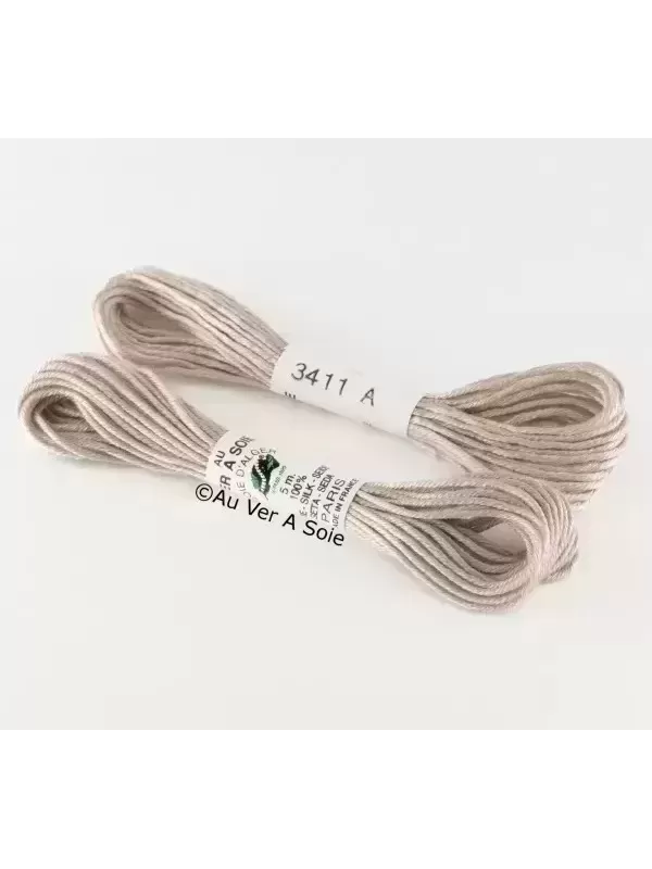 AU VER À SOIE - SOIE D'ALGER Gris bleu N° 3411