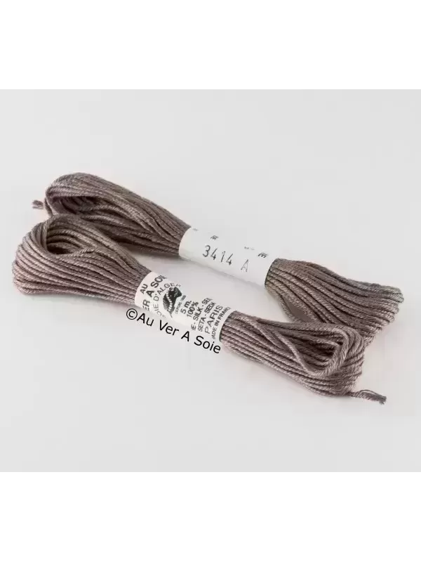AU VER À SOIE - SOIE D'ALGER Gris bleu N° 3414