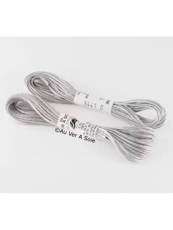 AU VER À SOIE - SOIE D'ALGER Gris acier N° 3441