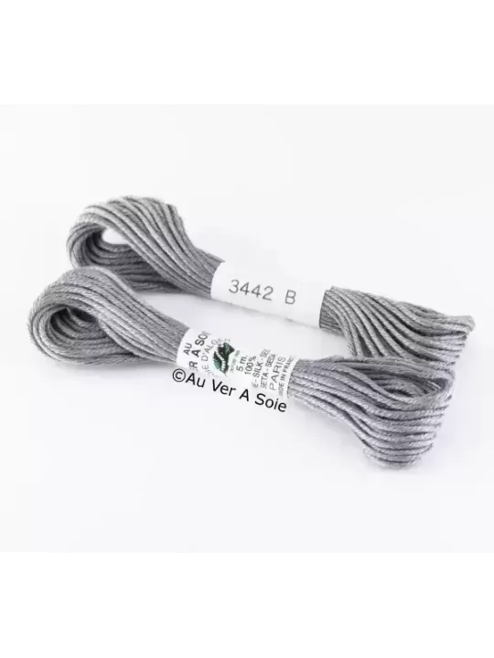 AU VER À SOIE - SOIE D'ALGER Gris acier N° 3442