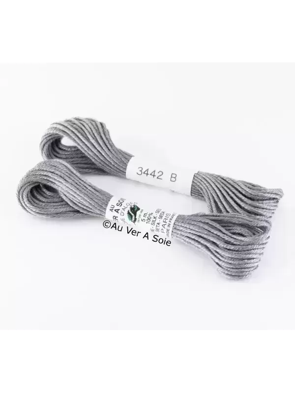 AU VER À SOIE - SOIE D'ALGER Gris acier N° 3442