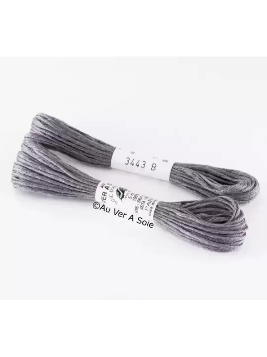 AU VER À SOIE - SOIE D'ALGER Gris acier N° 3443