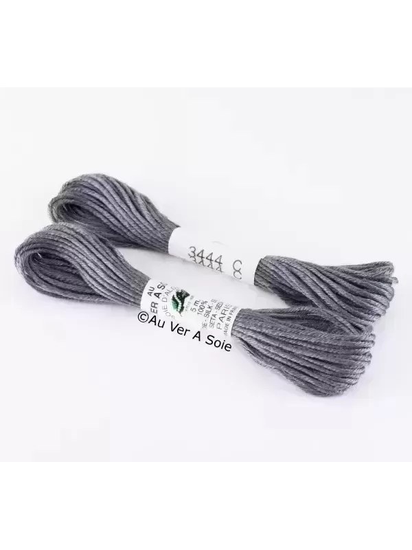 AU VER À SOIE - SOIE D'ALGER Gris acier N° 3444