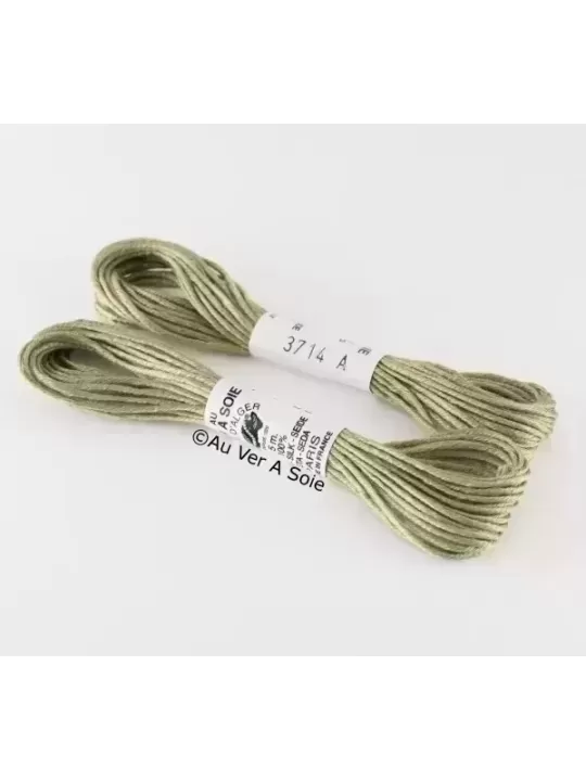 AU VER À SOIE - SOIE D'ALGER Gris-Vert n° 3714