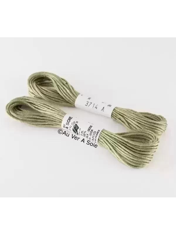 AU VER À SOIE - SOIE D'ALGER Gris-Vert n° 3714