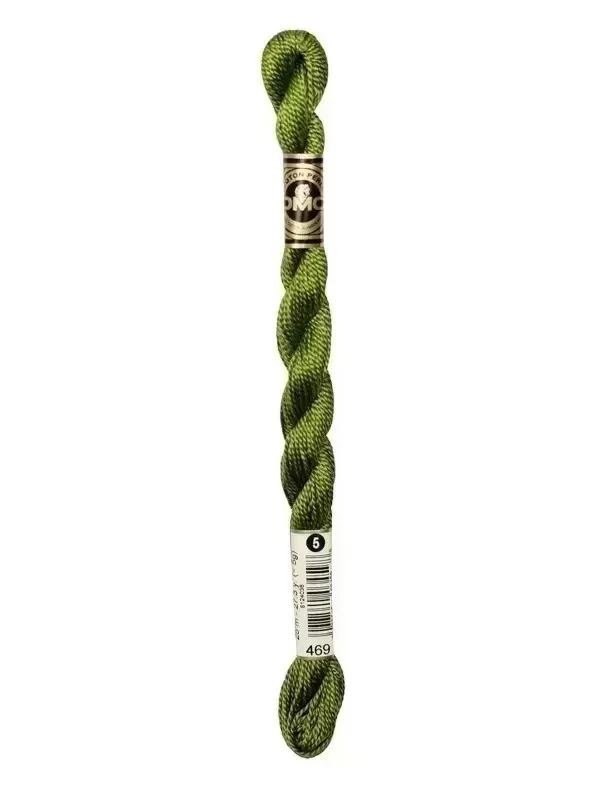DMC Coton Perlé N° 3 (Art. 115) 469 Vert mousse dorée