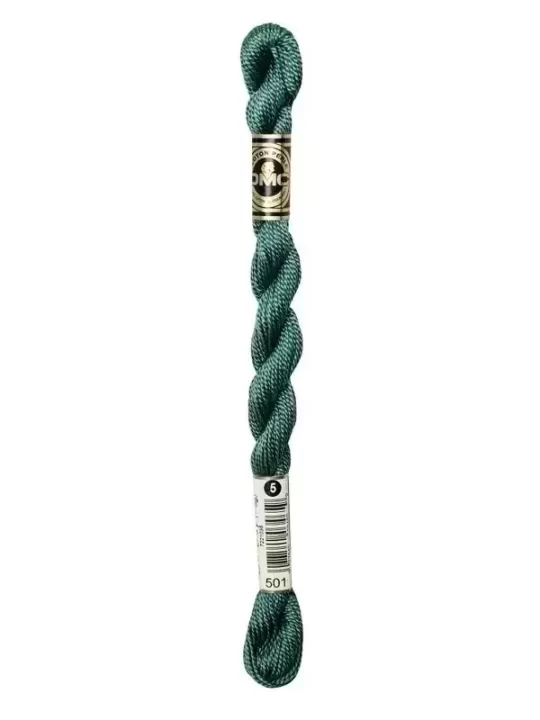 DMC Coton Perlé N° 3 (Art. 115) 501 Vert étang