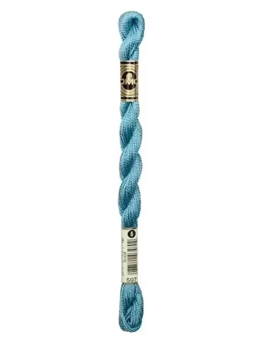 DMC Coton Perlé N° 3 (Art. 115) 597 Banquise bleue