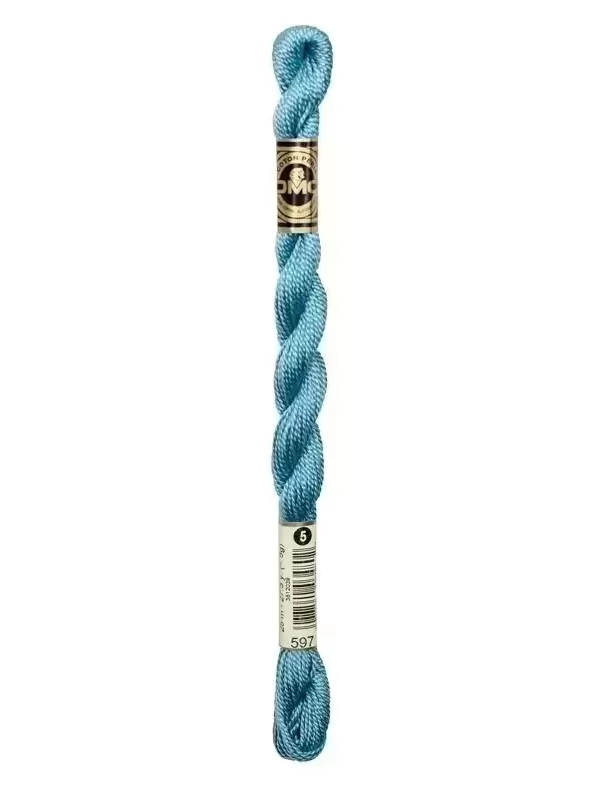 DMC Coton Perlé N° 3 (Art. 115) 597 Banquise bleue