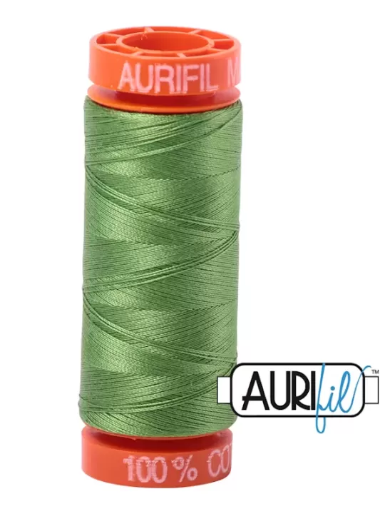 Fil Coton Mako 50 Aurifil 1114 Grass Green - Petite bobine de 200 mètres