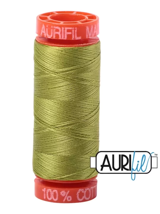 Fil Coton Mako 50 Aurifil 1147 Light Leaf Green - Petite bobine de 200 mètres