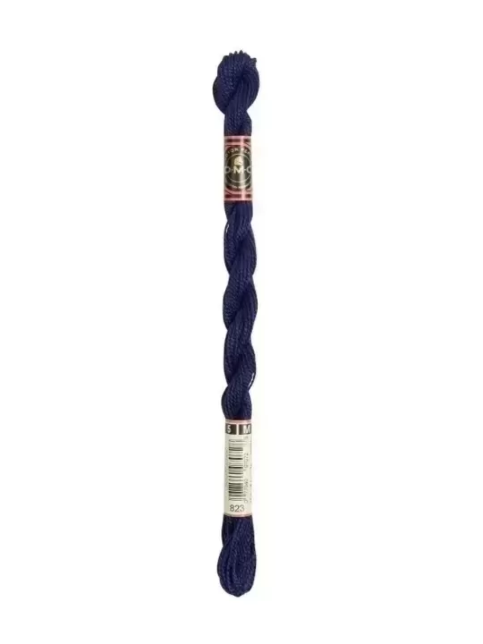 DMC Coton Perlé N° 5 (Art. 115) 823 Bleu myrtille
