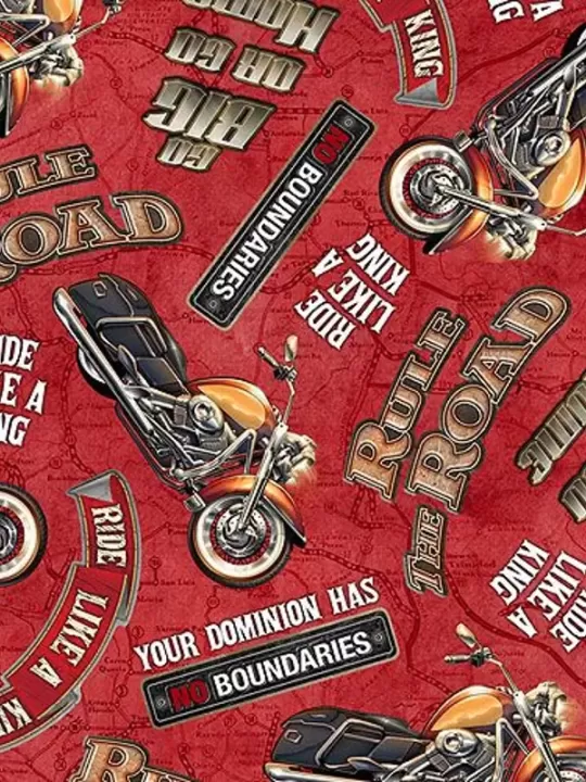QUILTING TREASURES - Tissu Patchwork RULE THE ROAD par Jeff Wack