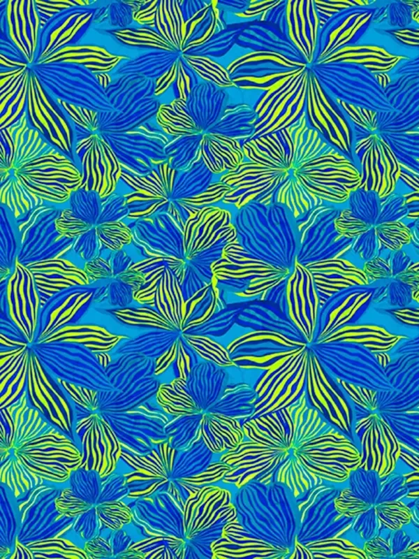 AMBIANCE par Dan Morris 28610.Q Zebra Floral Blue