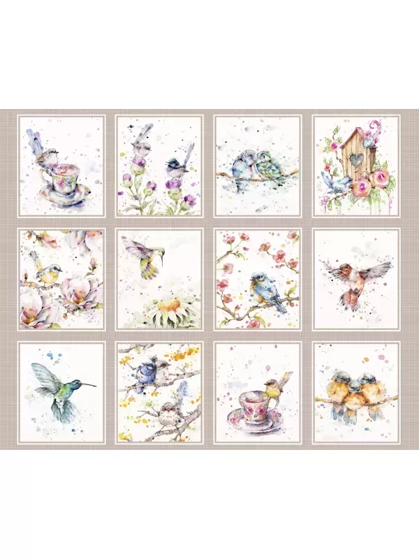 PB TEXTILES - FLOWERS & FEATHERS par Sillier Than Sally Designs 4469.PA