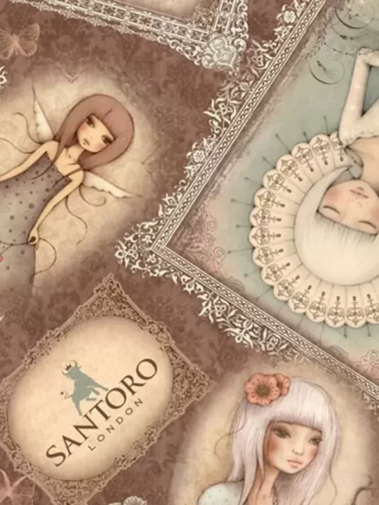 QUILTING TREASURES - Tissu Patchwork MIRABELLE LOST SONG par Santoro
