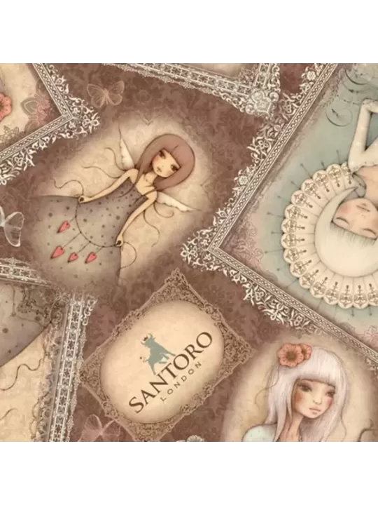 QUILTING TREASURES - Tissu Patchwork MIRABELLE LOST SONG par Santoro