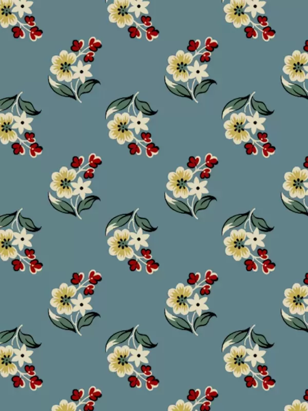 ANDOVER FABRICS - LE CHATEAU par Max and Louise A-224-B Jordan Blue