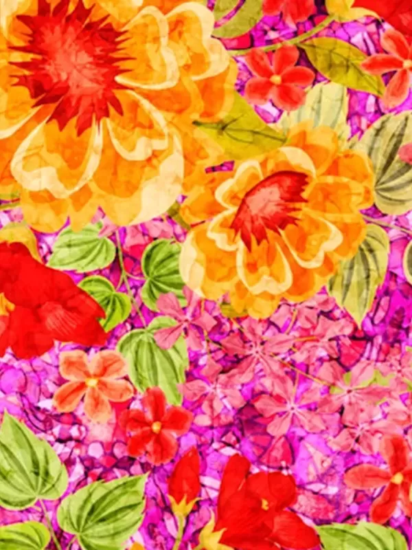 QT FABRICS - AMBIANCE par Dan Morris 28607.P Large Floral Pink
