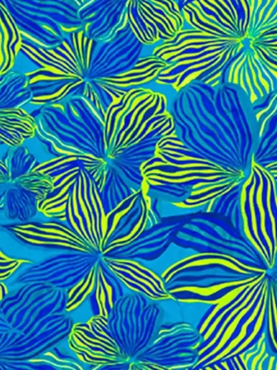 QT FABRICS - AMBIANCE par Dan Morris 28610.Q Zebra Floral Blue
