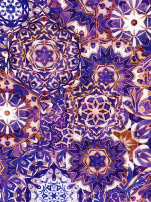 QT FABRICS - PERIWINKLE par Dan Morris 28631.V Medallion Violet