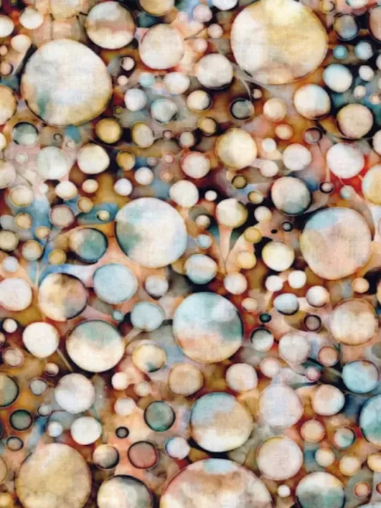 QT FABRICS - PERIWINKLE par Dan Morris 28632.A Dots Tan