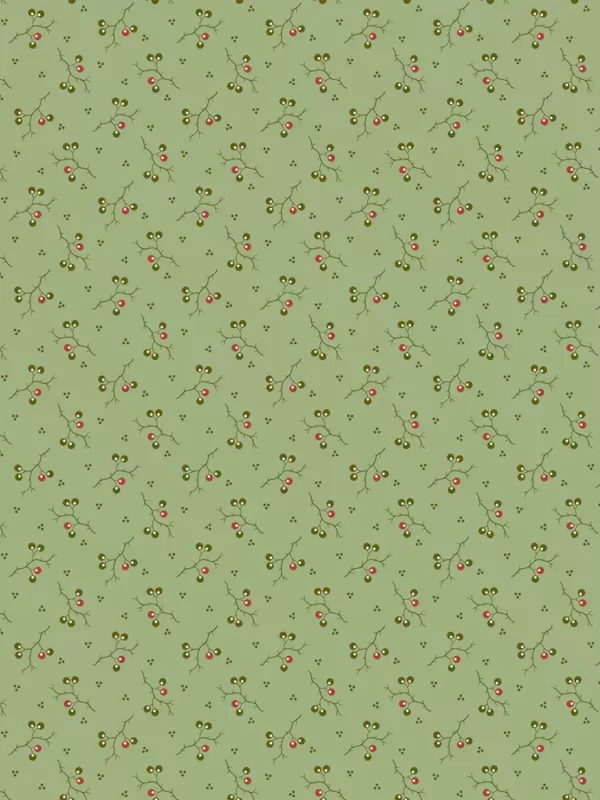 ANDOVER FABRICS - JOY par Edyta Sitar 1043-G Jinfgle Bells Fir