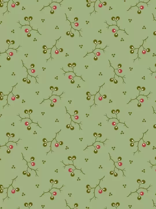 ANDOVER FABRICS - JOY par Edyta Sitar 1043-G Jinfgle Bells Fir
