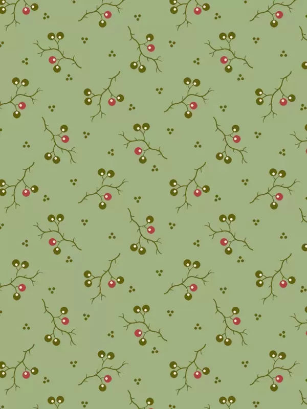 ANDOVER FABRICS - JOY par Edyta Sitar 1043-G Jinfgle Bells Fir