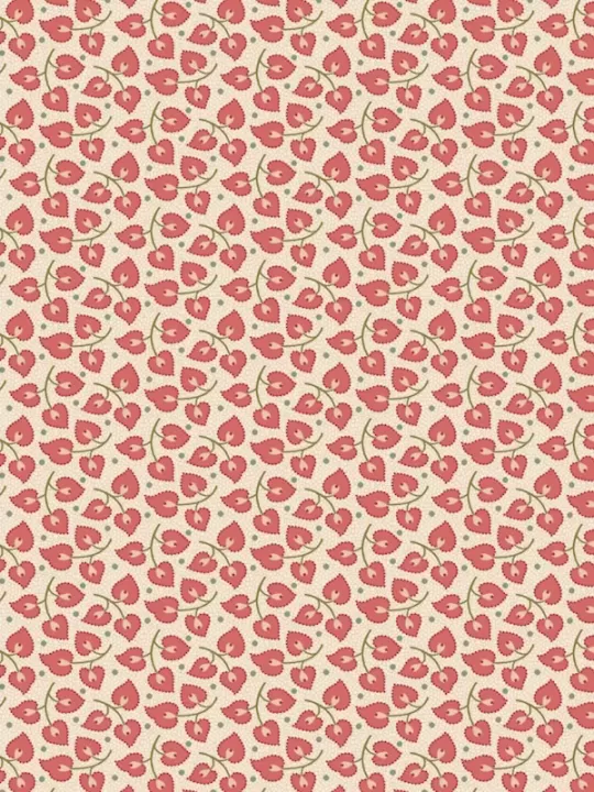 ANDOVER FABRICS - JOY par Edyta Sitar 1052-E Heartstrings Holly Berries
