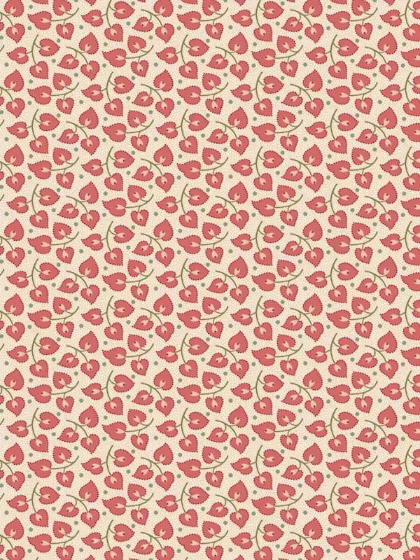 ANDOVER FABRICS - JOY par Edyta Sitar 1052-E Heartstrings Holly Berries