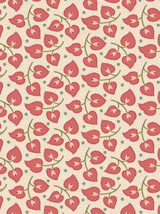 ANDOVER FABRICS - JOY par Edyta Sitar 1052-E Heartstrings Holly Berries