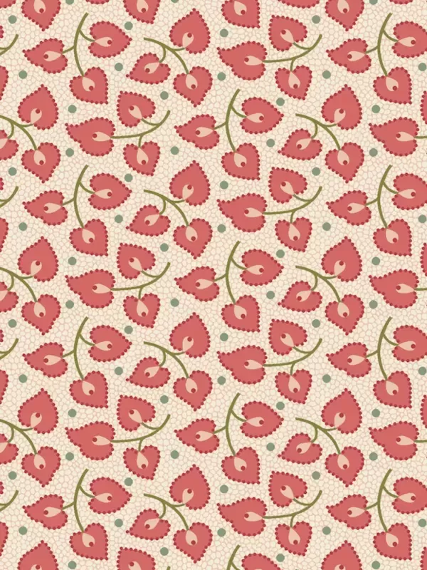 ANDOVER FABRICS - JOY par Edyta Sitar 1052-E Heartstrings Holly Berries
