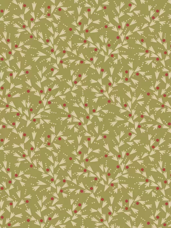 ANDOVER FABRICS - JOY par Edyta Sitar 1054-G Snow Tracks Spruce