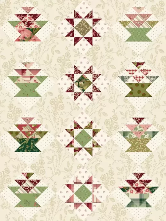 ANDOVER FABRICS - JOY par Edyta Sitar 1108-L Joy Cosy