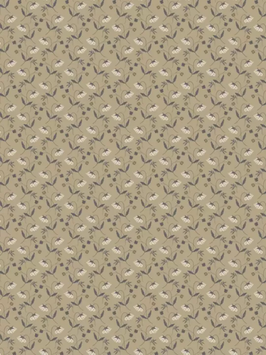WINDHAM FABRICS - OXFORD par Mary Koval 53892-2 Flower drops Taupe