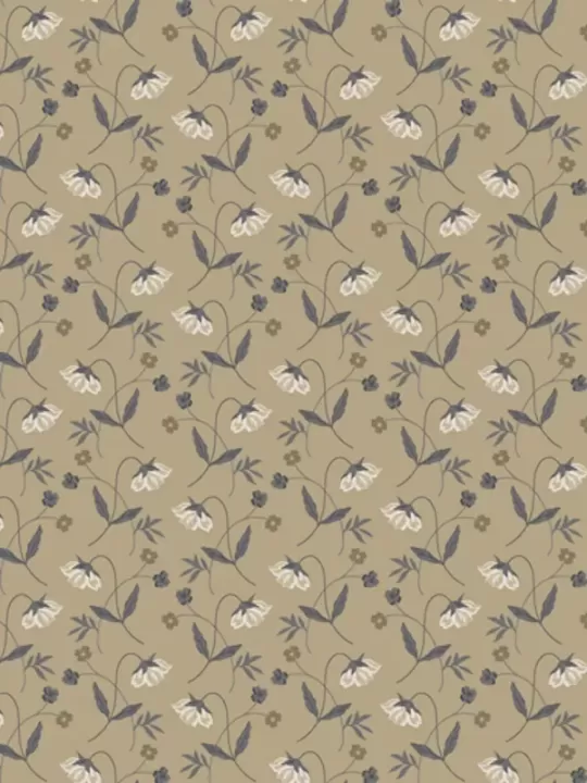 WINDHAM FABRICS - OXFORD par Mary Koval 53892-2 Flower drops Taupe