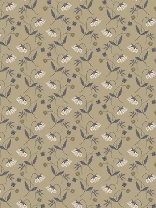 WINDHAM FABRICS - OXFORD par Mary Koval 53892-2 Flower drops Taupe