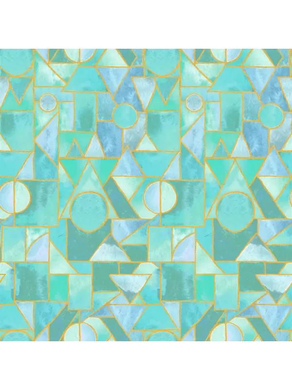 Tissu Ebb & Flow par Essoldo Design 54028DM-7 Sea Glass Larimar Metallic
