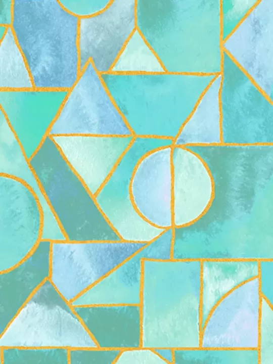 Tissu Ebb & Flow par Essoldo Design 54028DM-7 Sea Glass Larimar Metallic