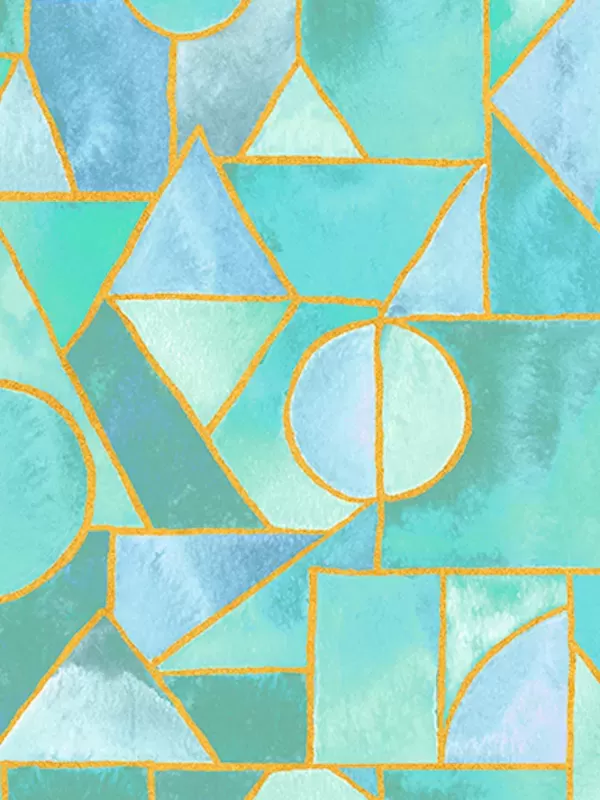 Tissu Ebb & Flow par Essoldo Design 54028DM-7 Sea Glass Larimar Metallic