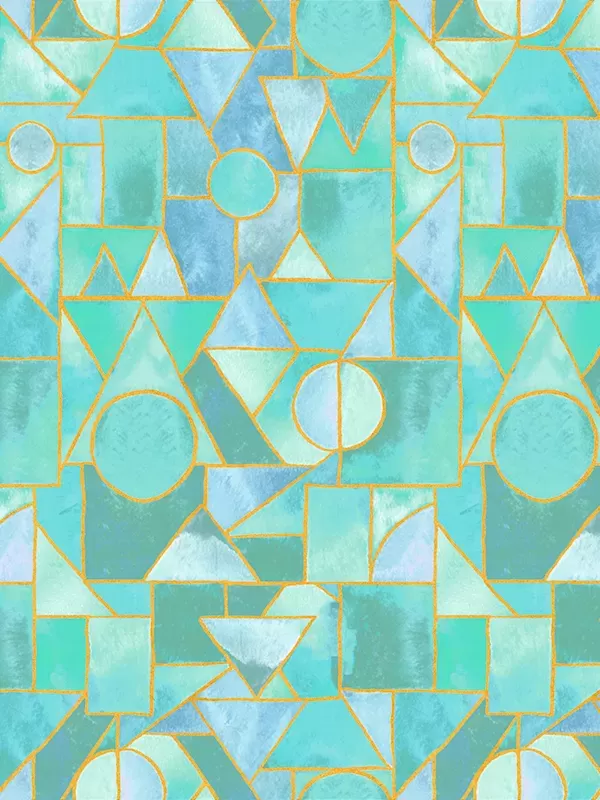Tissu Ebb & Flow par Essoldo Design 54028DM-7 Sea Glass Larimar Metallic